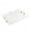 Elegant Acrylic Serving Tray - Snow White with Gold Handle - 45 x 30 cm Elegant Acrylic Serving Tray - Snow White with Gold Handle - 45 x 30 cm