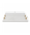 Elegant Acrylic Serving Tray - Snow White with Gold Handle - 45 x 30 cm Elegant Acrylic Serving Tray - Snow White with Gold Handle - 45 x 30 cm