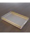 Acrylic Serving Tray with Gold Trim, 45 x 30 cm - 2UU1-C22-010