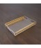 Acrylic serving tray with gold edges, 45 x 30 cm - 2UU1-C22-012
