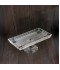 Luxury rectangular glass serving platter with a gold rim