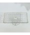 Luxury rectangular glass serving platter with a gold rim