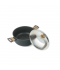 Aluminum pot with glass lid and stainless steel - 20 cm Aluminum pot with glass lid and stainless steel - 20 cm