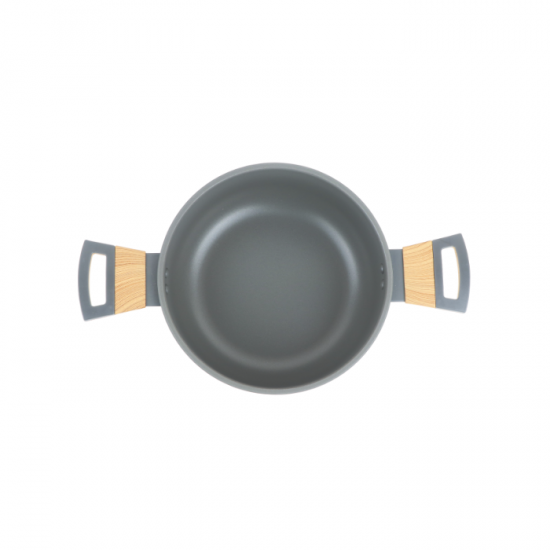 Aluminum pot with glass lid and stainless steel - 20 cm Aluminum pot with glass lid and stainless steel - 20 cm