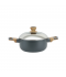 Aluminum pot with glass lid and stainless steel - 22 cm Aluminum pot with glass lid and stainless steel - 22 cm