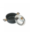 Aluminum pot with glass lid and stainless steel - 22 cm Aluminum pot with glass lid and stainless steel - 22 cm