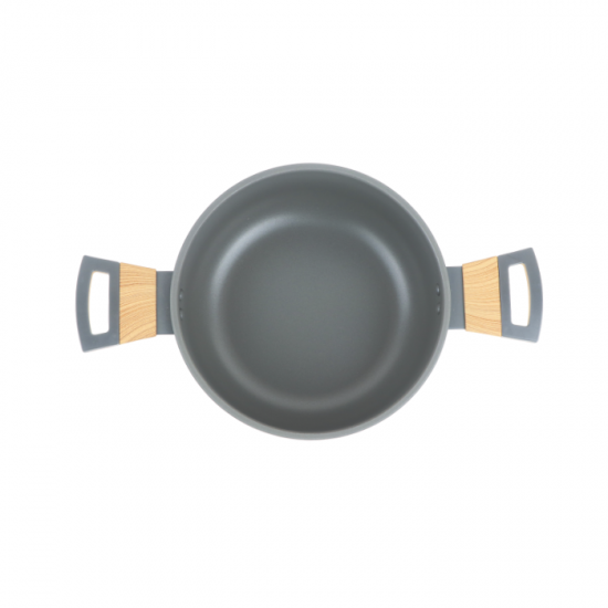 Aluminum pot with glass lid and stainless steel - 22 cm Aluminum pot with glass lid and stainless steel - 22 cm