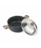 Aluminum pot with glass lid and stainless steel - 26 cm Aluminum pot with glass lid and stainless steel - 26 cm