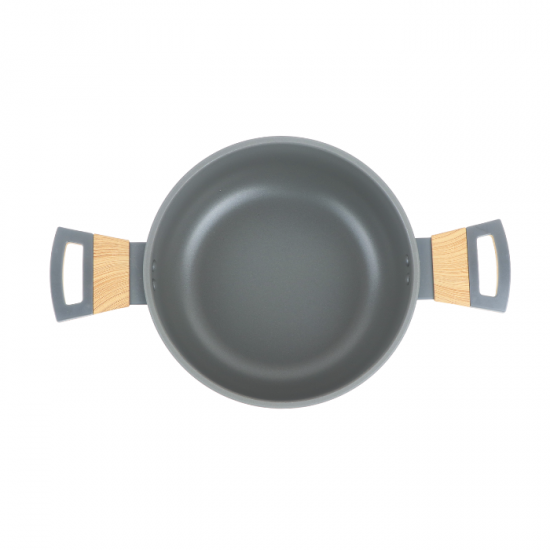 Aluminum pot with glass lid and stainless steel - 26 cm Aluminum pot with glass lid and stainless steel - 26 cm