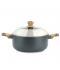 Aluminum pot with glass lid and stainless steel - 28cm Aluminum pot with glass lid and stainless steel - 28cm