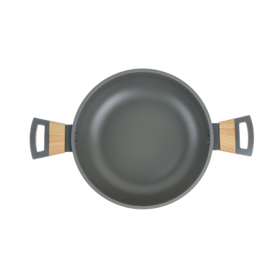 Aluminum pot with glass lid and stainless steel - 24 cm Aluminum pot with glass lid and stainless steel - 24 cm