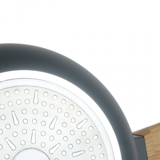 Aluminum pot with glass lid and stainless steel - 24 cm Aluminum pot with glass lid and stainless steel - 24 cm
