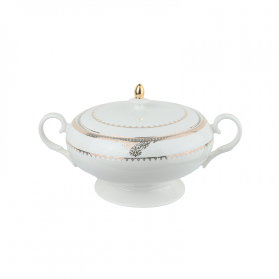 Distinctive royal dining set, golden porcelain, 64 pieces, 6 people Distinctive royal dining set, golden porcelain, 64 pieces, 6 people