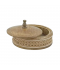Wooden serving plate with Indian lid Wooden serving plate with Indian lid