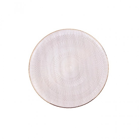 A set of distinctive glass sweet dishes, 6 pieces, with a metal stand - gold - 15 x 15 cm A set of distinctive glass sweet dishes, 6 pieces, with a metal stand - gold - 15 x 15 cm