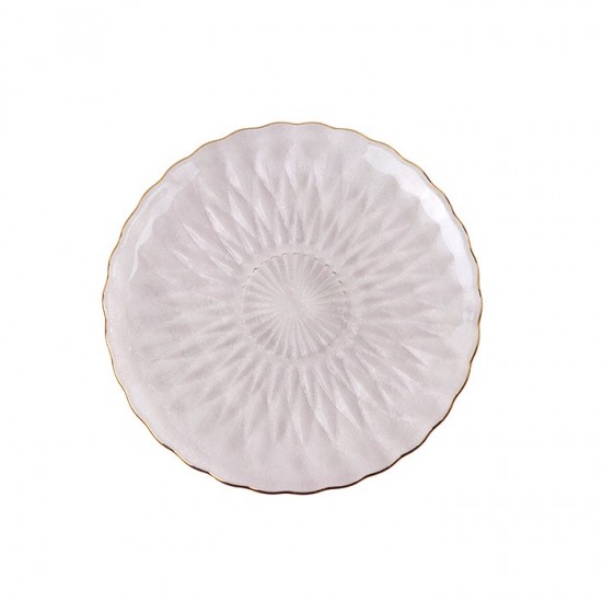 Glass sweet dish set, 6 pieces, with metal stand - gold - 15 x 15 cm Glass sweet dish set, 6 pieces, with metal stand - gold - 15 x 15 cm