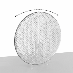 صحن تقديم أنيق بحواف فضي - 15×15 سم - 2SS02-2000