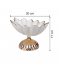 Distinctive ceramic serving dish - white and golden - 17 x 30 cm Distinctive ceramic serving dish - white and golden - 17 x 30 cm