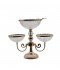 Distinctive glass serving rack - transparent and golden - 3 places Distinctive glass serving rack - transparent and golden - 3 places