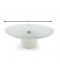 Glass serving dish with white base Glass serving dish with white base