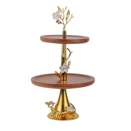 2-Tier Serving Platter with Modern Design - Round - 30 x 40 cm