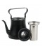 Elegant Stainless Steel Teapot - Black - 1.2L Elegant Stainless Steel Teapot - Black - 1.2L