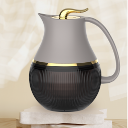 Black/gray acrylic tea thermos, 1 liter