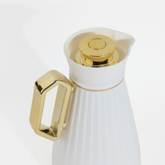 Sugar Tea Thermos with Handle and Golden Touches 1 Liter - 2SS02-2244