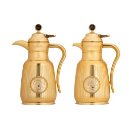 Asala Coffee and Tea Thermos Set - Matte Gold - 1.0L + 1.0L