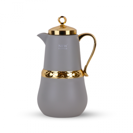 A distinctive and elegant coffee and tea thermos set - 1 liter and 1 liter - dark gray A distinctive and elegant coffee and tea thermos set - 1 liter and 1 liter - dark gray