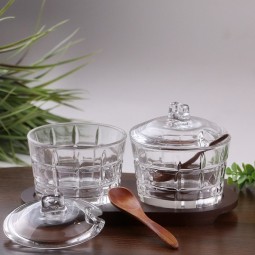 Wooden and glass sugar boxes - 2 boxes, 11*21 cm