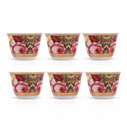 Luxury porcelain coffee cup set - 6 pieces
