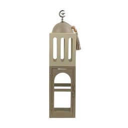 فانوس رمضان مميز باللون البيج الغامق - 2AAR12-984