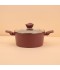 Purple aluminum pot with a transparent heat-resistant glass lid, modern design, 24 cm – 2M1A400063 Purple aluminum pot with a transparent heat-resistant glass lid, modern design, 24 cm – 2M1A400063