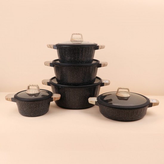 Aluminum Pot Set - 10 Pieces - 2M1AA400102 Aluminum Pot Set - 10 Pieces - 2M1AA400102