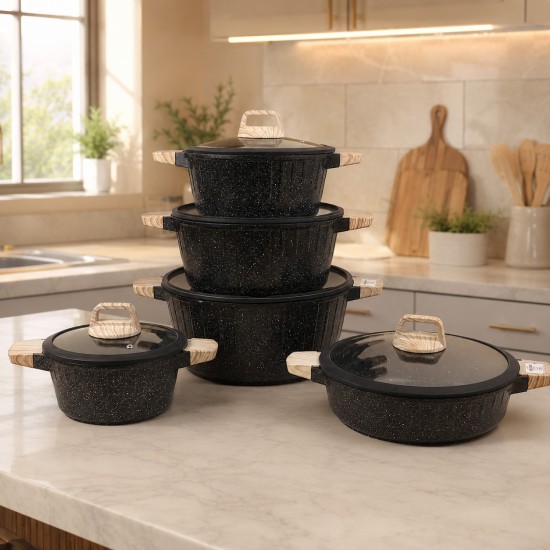 Aluminum Pot Set - 10 Pieces - 2M1AA400102 Aluminum Pot Set - 10 Pieces - 2M1AA400102