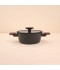 Black Aluminum Pot with Transparent Heat-Resistant Glass Lid – 20 cm – 2S1A00327 Black Aluminum Pot with Transparent Heat-Resistant Glass Lid – 20 cm – 2S1A00327