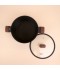 Black Aluminum Pot with Transparent Heat-Resistant Glass Lid, 26 cm - 2S1A00330 Black Aluminum Pot with Transparent Heat-Resistant Glass Lid, 26 cm - 2S1A00330