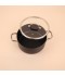 Black aluminum pot with a clear heat-resistant glass lid – 20 cm – 2S1A200294 Black aluminum pot with a clear heat-resistant glass lid – 20 cm – 2S1A200294