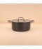 Black aluminum pot with a clear heat-resistant glass lid – 20 cm – 2S1A200294 Black aluminum pot with a clear heat-resistant glass lid – 20 cm – 2S1A200294