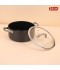 Black aluminum pot with a clear heat-resistant glass lid – Size 24 cm – 2S1A200296 Black aluminum pot with a clear heat-resistant glass lid – Size 24 cm – 2S1A200296