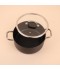 Black aluminum pot with a clear heat-resistant glass lid – Size 24 cm – 2S1A200296 Black aluminum pot with a clear heat-resistant glass lid – Size 24 cm – 2S1A200296