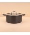 Black aluminum pot with a clear heat-resistant glass lid – Size 24 cm – 2S1A200296 Black aluminum pot with a clear heat-resistant glass lid – Size 24 cm – 2S1A200296