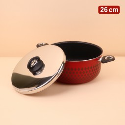 26cm Teflon saucepan with stainless steel lid - 2S1A00263