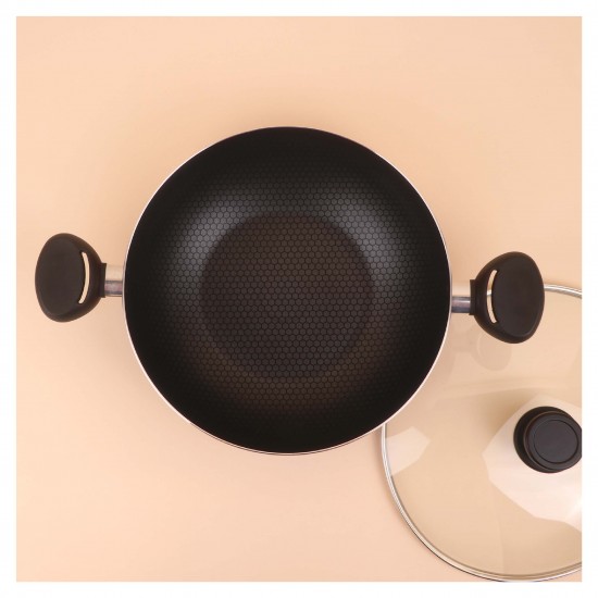 Teflon saucepan with glass lid, 24 cm - 2S1A00267 Teflon saucepan with glass lid, 24 cm - 2S1A00267