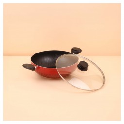 Teflon saucepan with glass lid, 24 cm - 2S1A00267