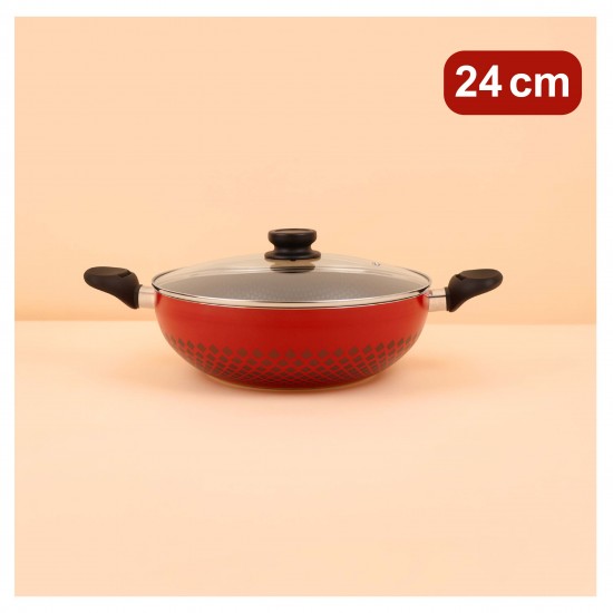 Teflon saucepan with glass lid, 24 cm - 2S1A00267 Teflon saucepan with glass lid, 24 cm - 2S1A00267