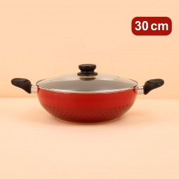 Teflon saucepan with glass lid, 30 cm - 2S1A00270