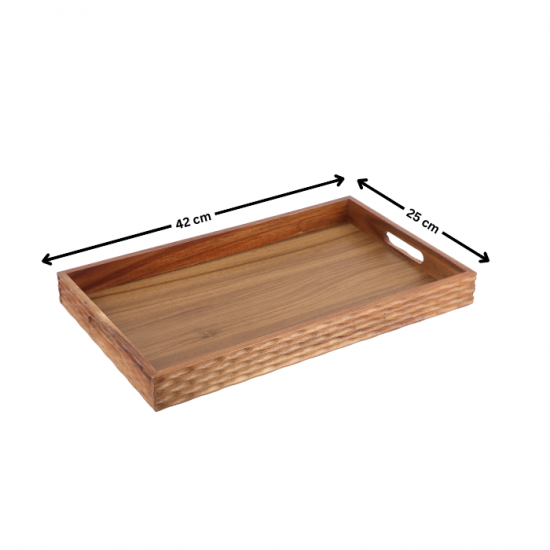 Elegant wooden serving tray - rectangular Elegant wooden serving tray - rectangular
