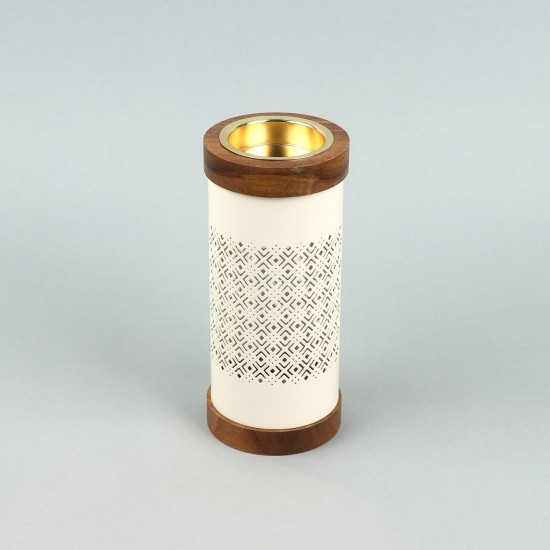 Decorative metal and wood incense burner - 2A20C200007